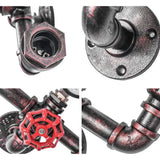 Aplique de pared estilo industrial vintage tubería de hierro