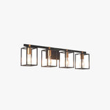 Aplique de baño para espejo diseño rectangular negro elegante