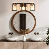 Aplique de baño para espejo diseño rectangular negro elegante