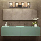 Aplique de baño para espejo diseño rectangular negro elegante