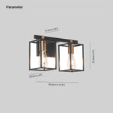 Aplique de baño para espejo diseño rectangular negro elegante