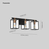 Aplique de baño para espejo diseño rectangular negro elegante
