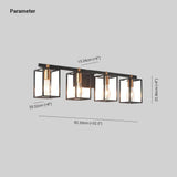 Aplique de baño para espejo diseño rectangular negro elegante