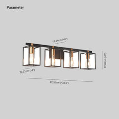 Aplique de baño para espejo diseño rectangular negro elegante