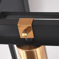 Aplique de baño para espejo diseño rectangular negro elegante