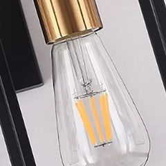 Aplique de baño para espejo diseño rectangular negro elegante