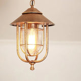 Lámpara colgante de hierro de estilo industrial vintage