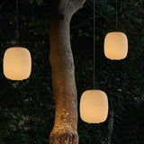 Lampara colgante de exterior moderno y minimalista blanco lechoso
