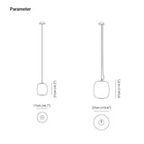 Lampara colgante de exterior moderno y minimalista blanco lechoso