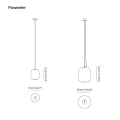 Lampara colgante de exterior moderno y minimalista blanco lechoso