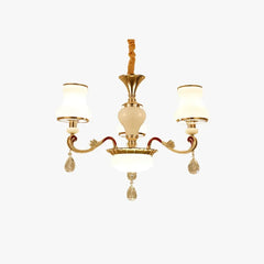 Lámpara Colgante de Cristal Estilo Europeo en Aleación de Zinc