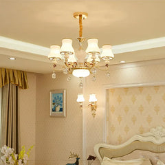 Lámpara Colgante de Cristal Estilo Europeo en Aleación de Zinc