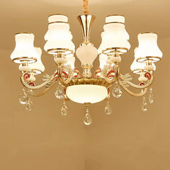 Lámpara Colgante de Cristal Estilo Europeo en Aleación de Zinc