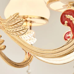 Lámpara Colgante de Cristal Estilo Europeo en Aleación de Zinc