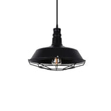 Lampara colgante negra industrial para comedor vintage