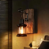 Aplique de pared vintage industrial diseño lámpara hierro estilo lantern