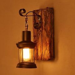 Aplique de pared vintage industrial diseño lámpara hierro estilo lantern