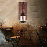 Aplique de pared vintage industrial diseño lámpara hierro estilo lantern