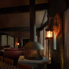 Aplique de pared vintage industrial diseño lámpara hierro estilo lantern