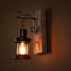 Aplique de pared vintage industrial diseño lámpara hierro estilo lantern