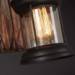 Aplique de pared vintage industrial diseño lámpara hierro estilo lantern