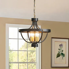 Lamparas colgantes estilo industrial diseño de hierro en forma semicircular