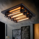 Lámpara Led de Techo Industrial Hierro Estilo Vintage