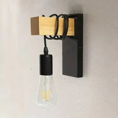 Apliques negros pared para dormitorio creativo