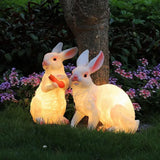 Luces decorativas de jardin exterior forma de conejo LED