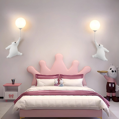 Aplique Infantil LED Blanco Diseño Oso para Dormitorio Infantil