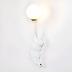 Aplique Infantil LED Blanco Diseño Oso para Dormitorio Infantil