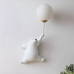 Aplique Infantil LED Blanco Diseño Oso para Dormitorio Infantil