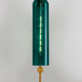 Aplique de pared de vidrio moderno LED verde para salón
