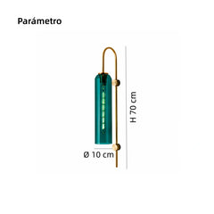Aplique de pared Vidrio Moderno de Hierro para Salón