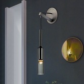 Aplique de pared Vidrio Forma Botella Moderno para Mesita de Noche