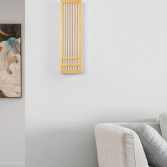 Aplique de pared de madera japonés regulable para dormitorio
