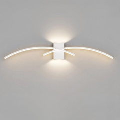 Aplique de Pared Moderno de Arco LED en Metal para Dormitorio