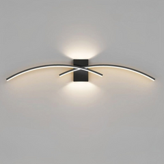 Aplique de Pared Moderno de Arco LED en Metal para Dormitorio