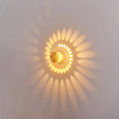 Aplique de Pared Decorativo Moderno LED Efecto Espiral para Salón