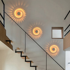 Aplique de Pared Decorativo Moderno LED Efecto Espiral para Salón