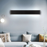 Aplique Pared Rectangular Regulable Moderno de Metal LED para Salón