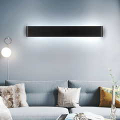 Aplique Pared Rectangular Regulable Moderno de Metal LED para Salón