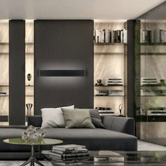 Aplique Pared Rectangular Regulable Moderno de Metal LED para Salón