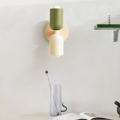 Aplique de Pared Bidireccional Nórdico en Dos Tonos para Salón