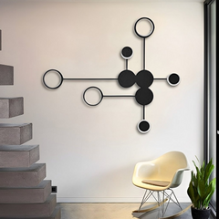 Apliques de Pared Diseño Moderno Metal Negro 6 Luces LED Salón