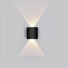 Aplique de Pared Bidireccional LED Moderno Negro de Metal para Salón