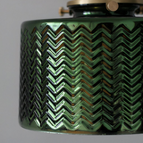 Aplique de Vidrio de Pared Verde Vintage Orientable para Dormitorio