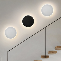 Aplique de pared redondo LED moderno para salón