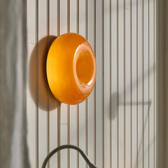Aplique Donuts Naranja de Vidrio Moderno para Salón