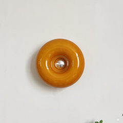 Aplique Donuts Naranja de Vidrio Moderno para Salón